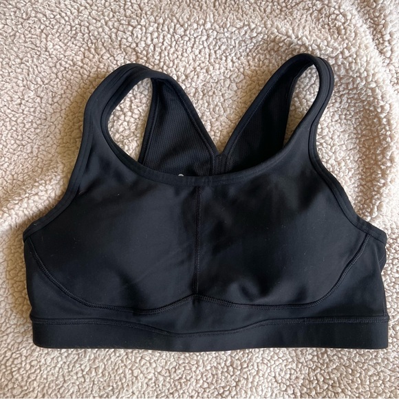 Athleta black removable cup sports bra back hook S/ M petite - Picture 2 of 14